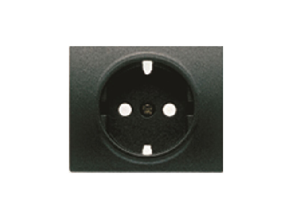 Mega, tapa base enchufe seguridad marron samoa