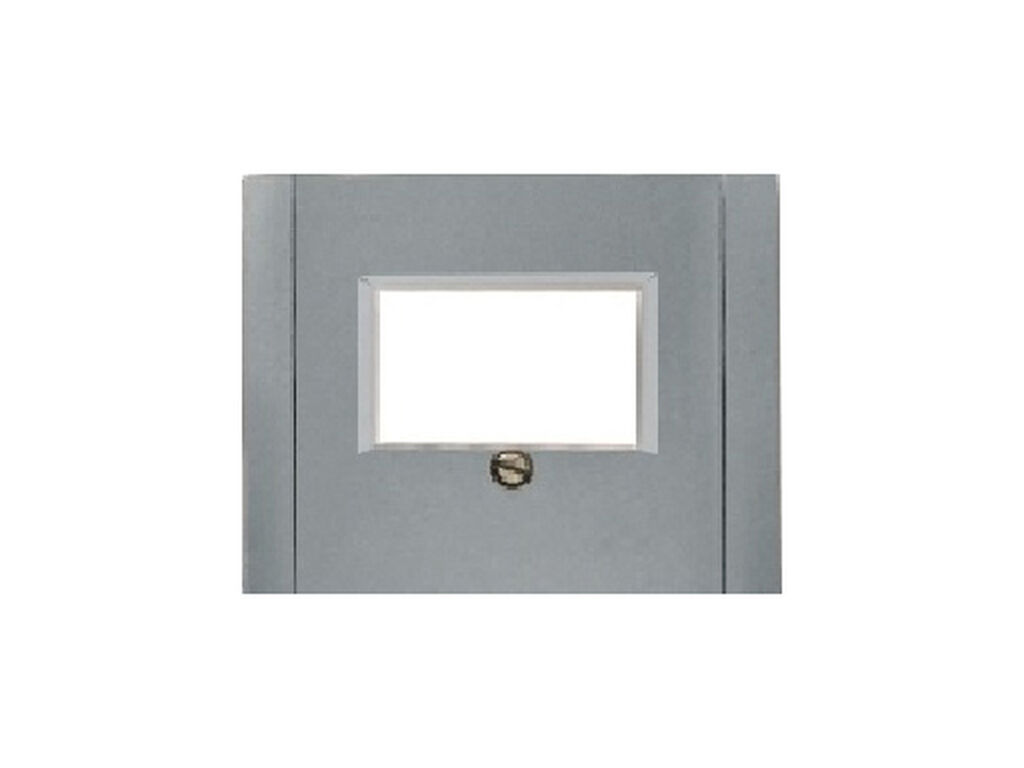 Mega, tapa conectores multimedia, alumino prusia