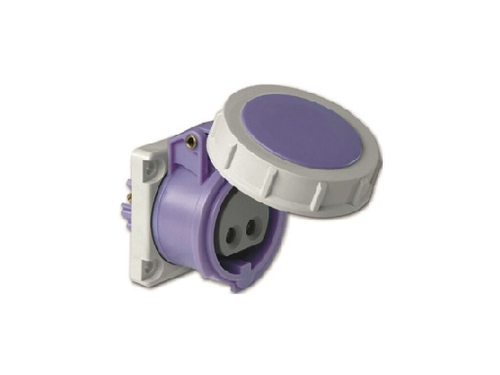 Base semiempotrable recta 16a. 2p ip67 (muy baja tension)