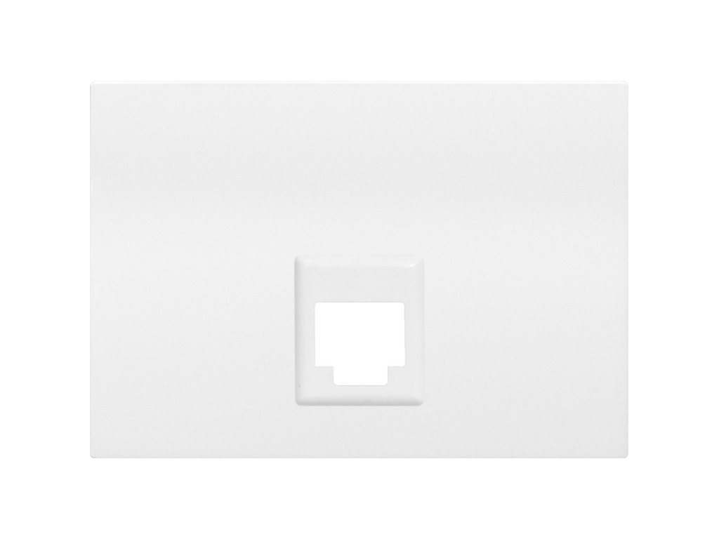 Coral, tapa toma telefono rj11 y conector rj45, blanco