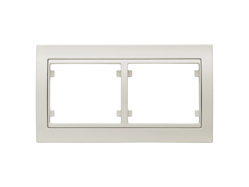 Mega, marco de 2 elementos horizontal, blanco satin