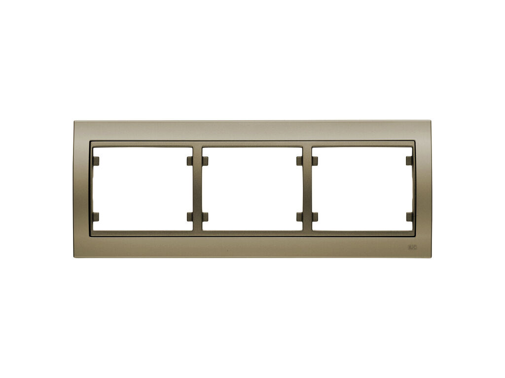 Mega, marco de 3 elementos horizontal, bronce niebla
