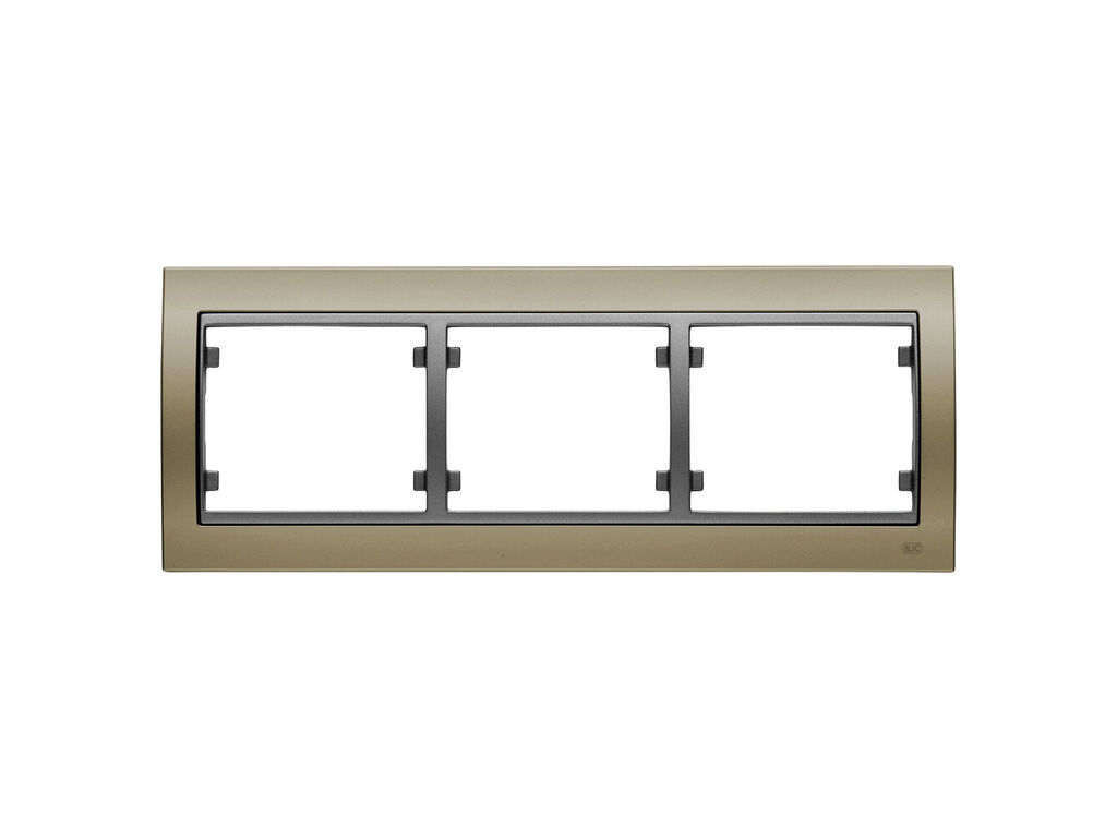 Mega, marco de 3 elementos horizontal, bronce niebla cosso