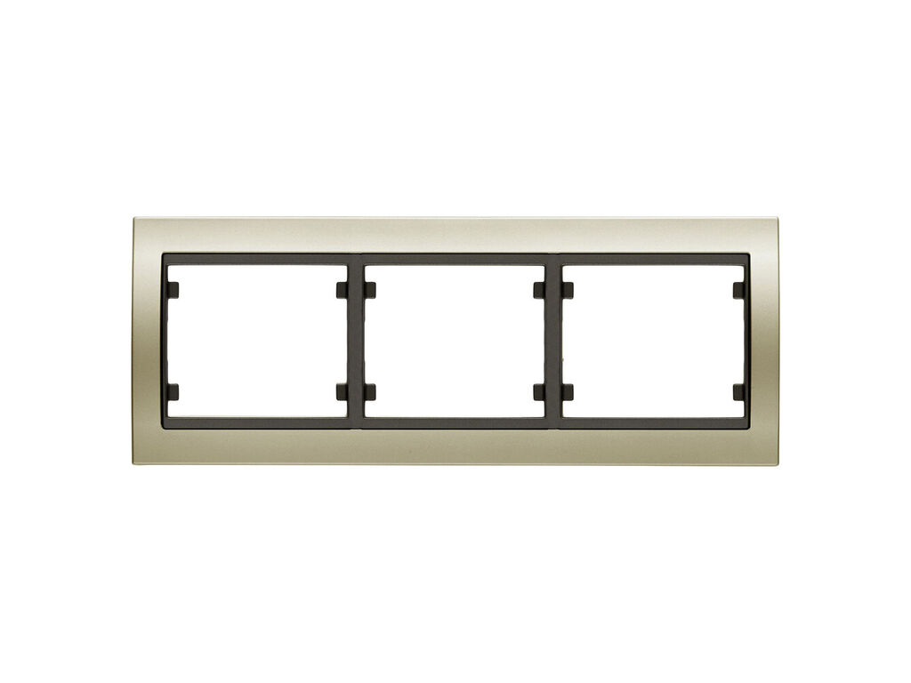 Mega, marco de 3 elementos horizontal, dorado malta cosso