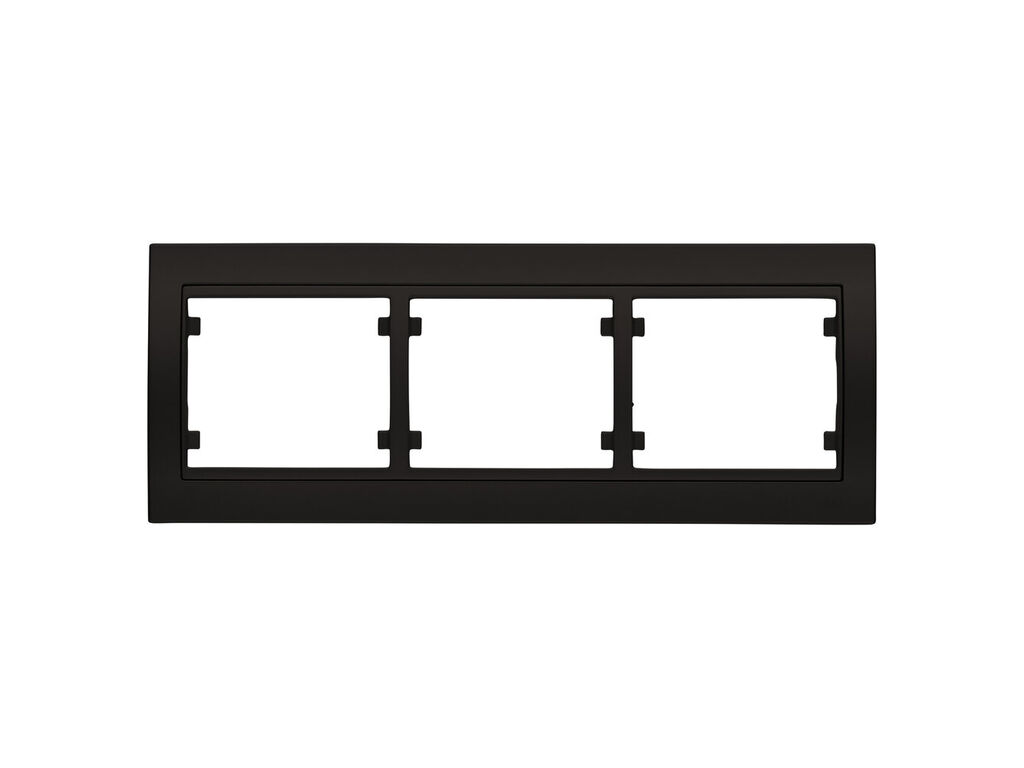 Mega, marco de 3 elementos horizontal, marron samoa