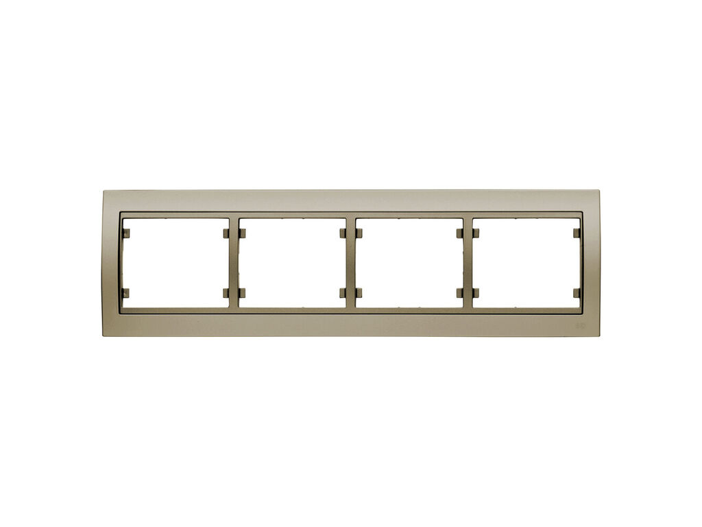 Mega, marco de 4 elementos horizontal, bronce niebla