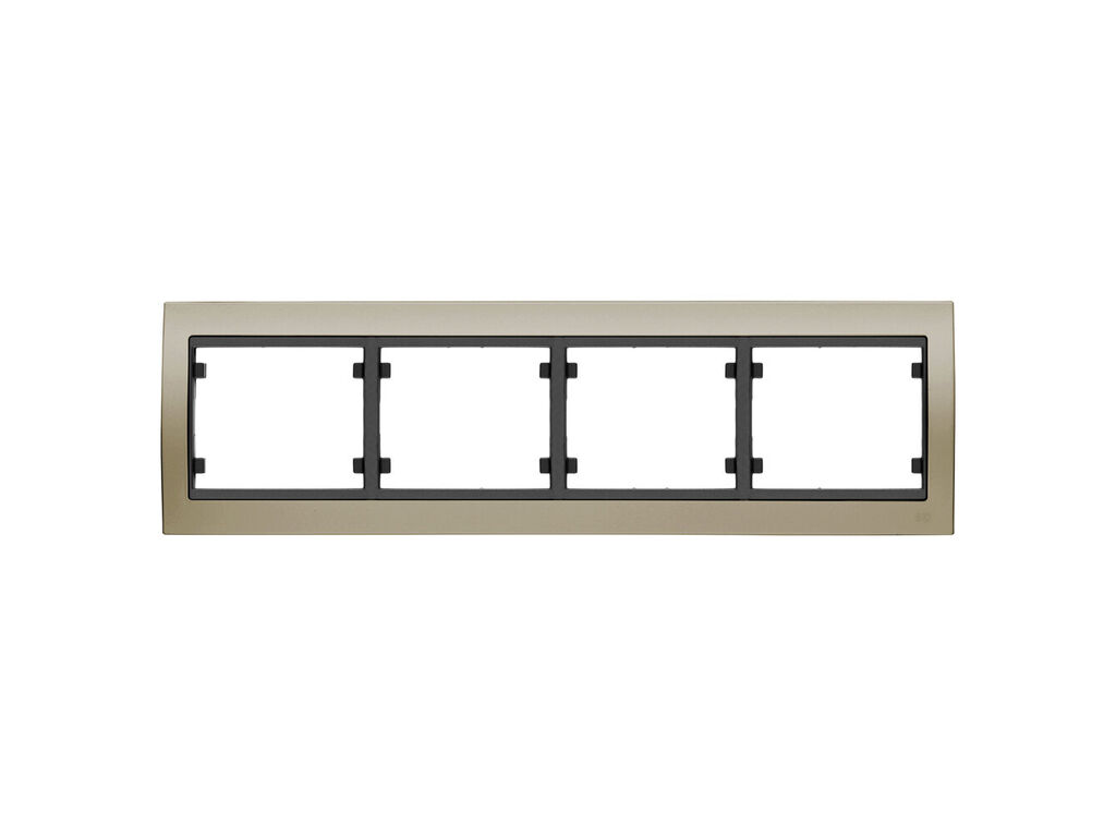 Mega, marco de 4 elementos horizontal, bronce niebla cosso