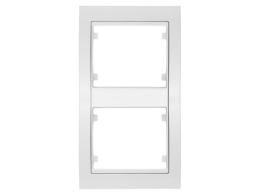 Mega, marco de 2 elementos vertical, blanco perla mabe