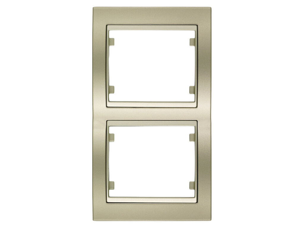 Mega, marco de 2 elementos vertical, dorado malta