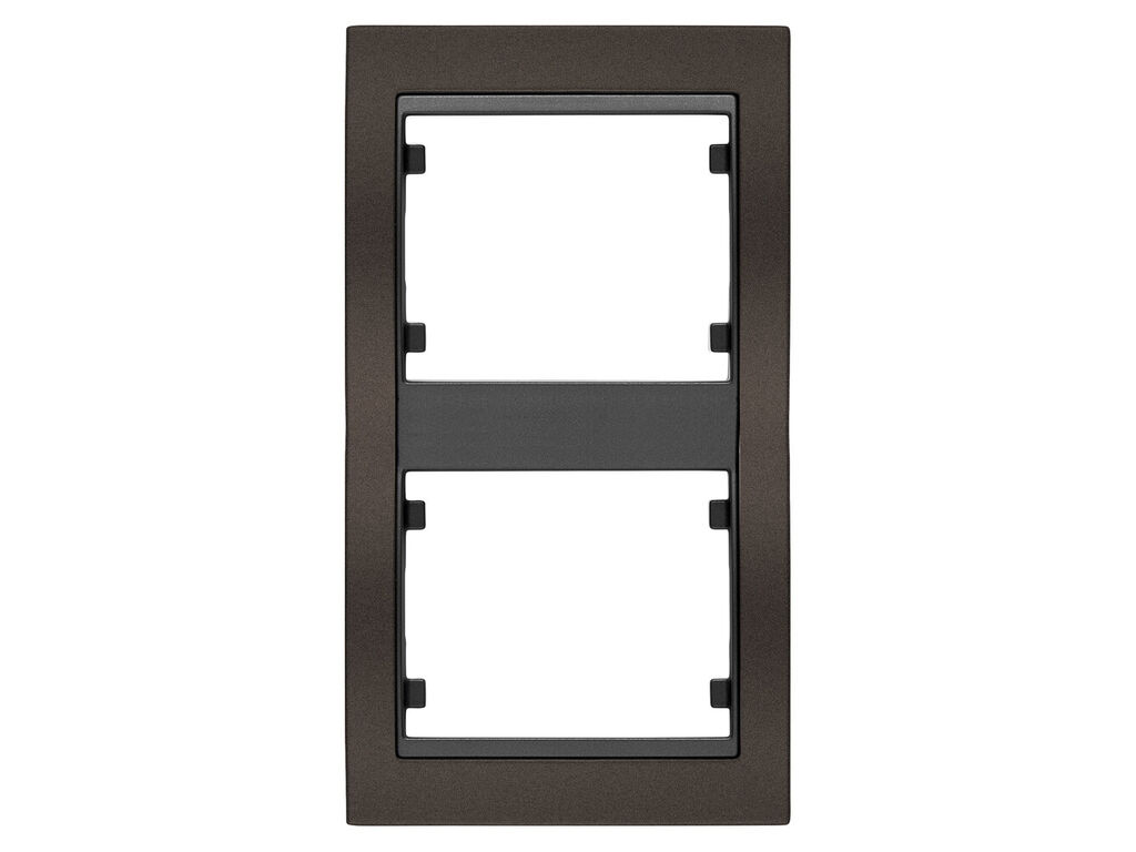 Mega, marco de 2 elementos vertical, marron mocca cosso