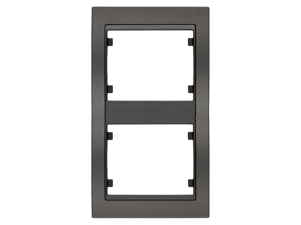 Mega, marco de 2 elementos vertical, negro ebano cosso