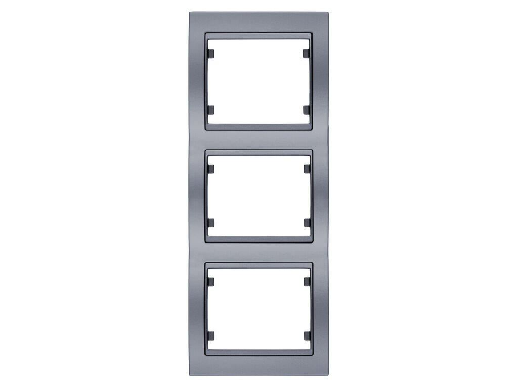 Mega, marco de 3 elementos vertical, alumino prusia