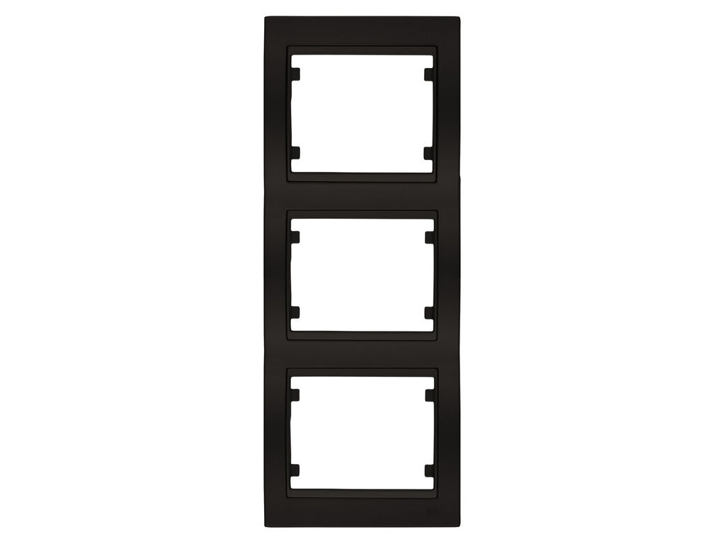 Mega, marco de 3 elementos vertical, marron samoa