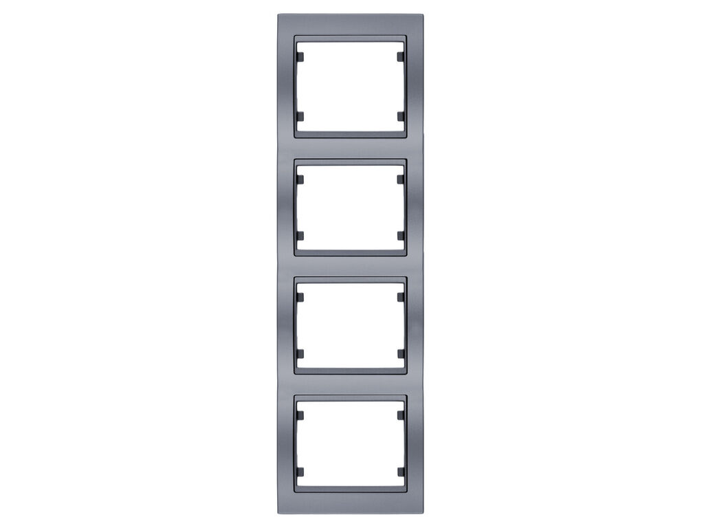 Mega, marco de 4 elementos vertical, alumino prusia