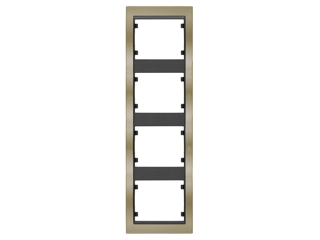 Mega, marco de 4 elementos vertical, bronce niebla cosso