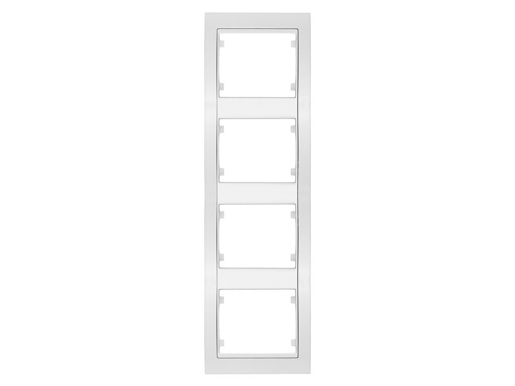 Mega, marco de 4 elementos vertical, blanco perla mabe