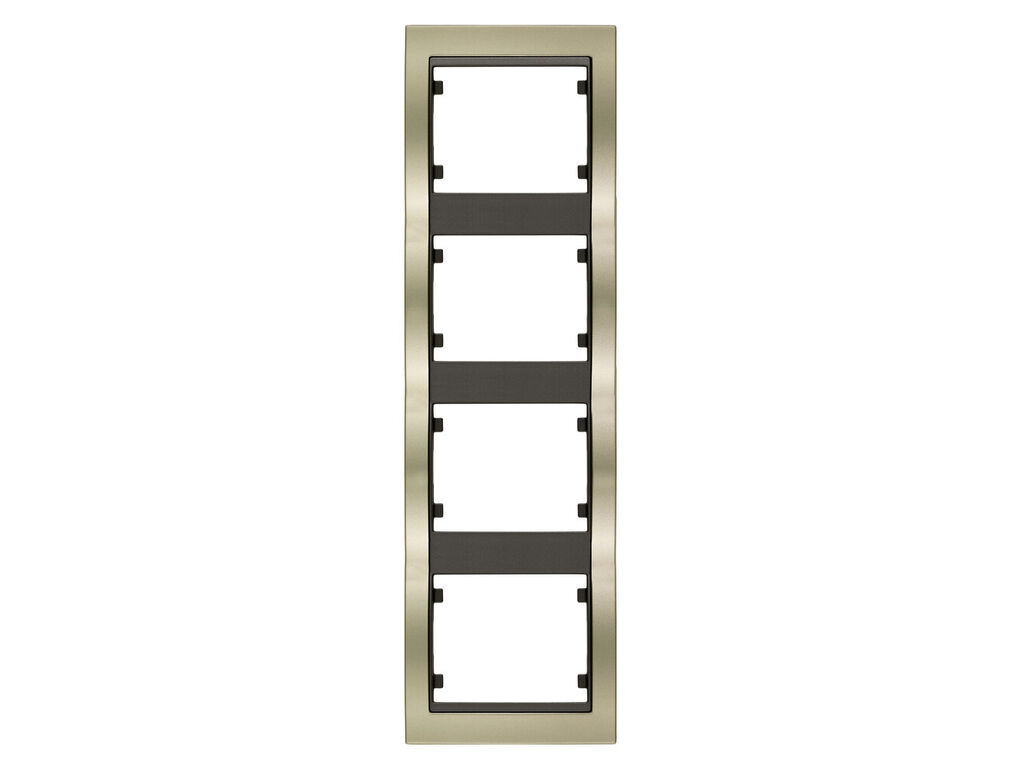 Mega, marco de 4 elementos vertical, dorado malta cosso