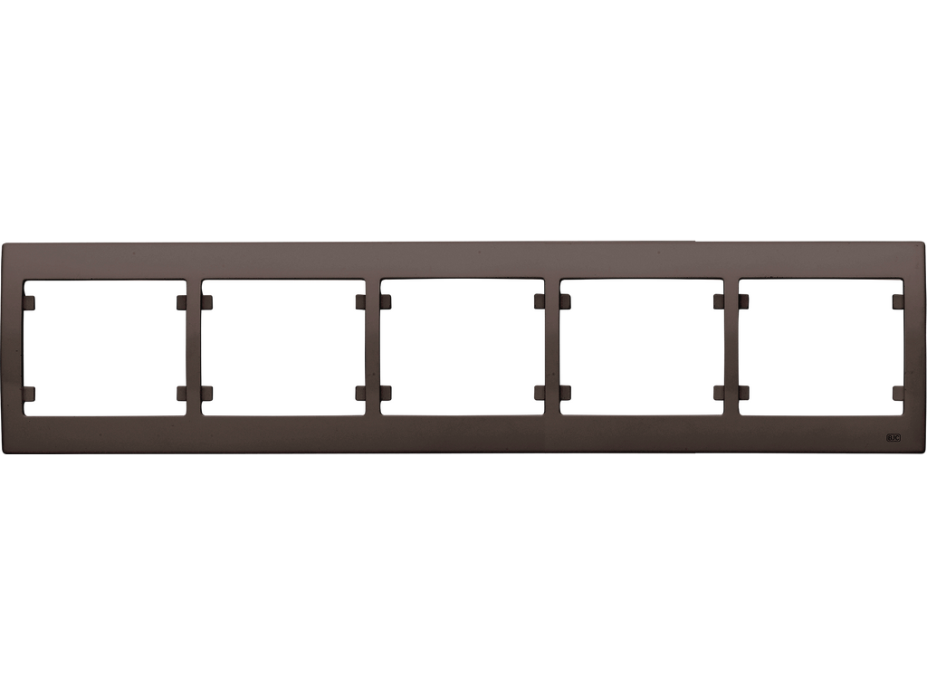 Iris, marco 5 elementos horizontal, chocolate