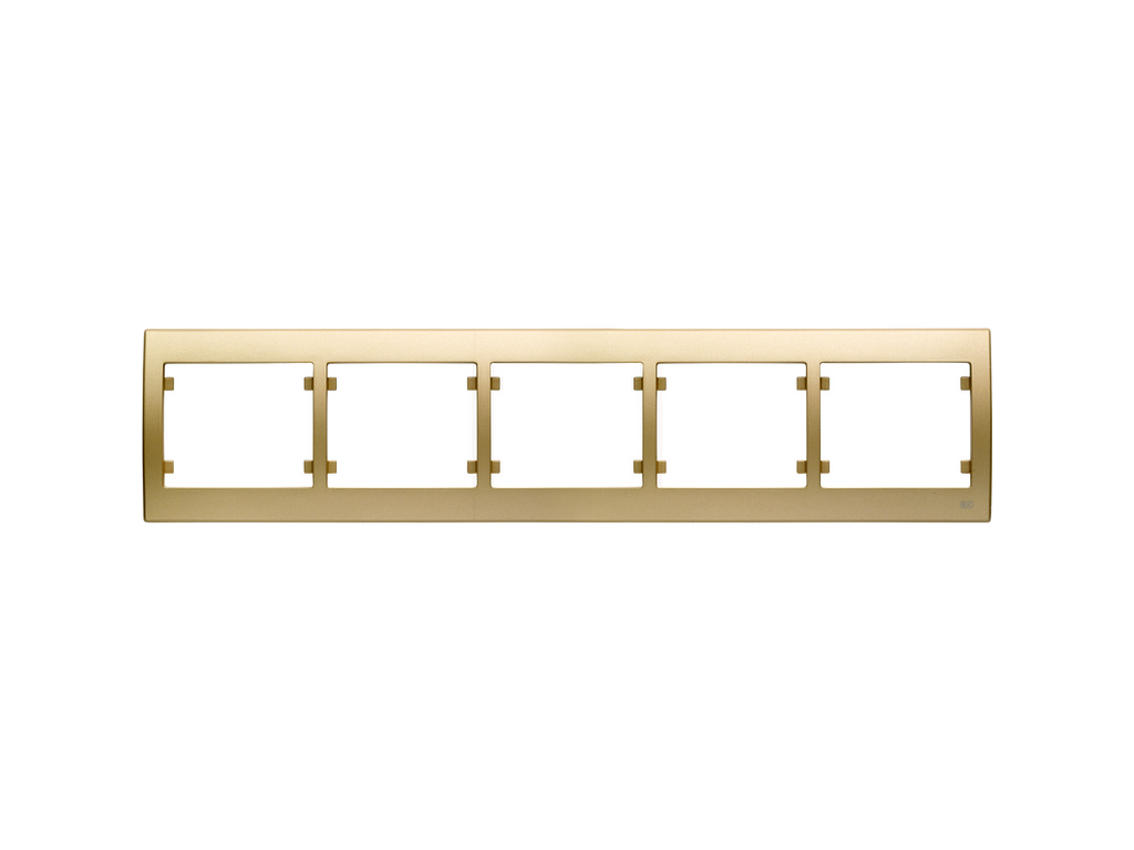 Iris, marco 5 elementos horizontal, dorado odisea