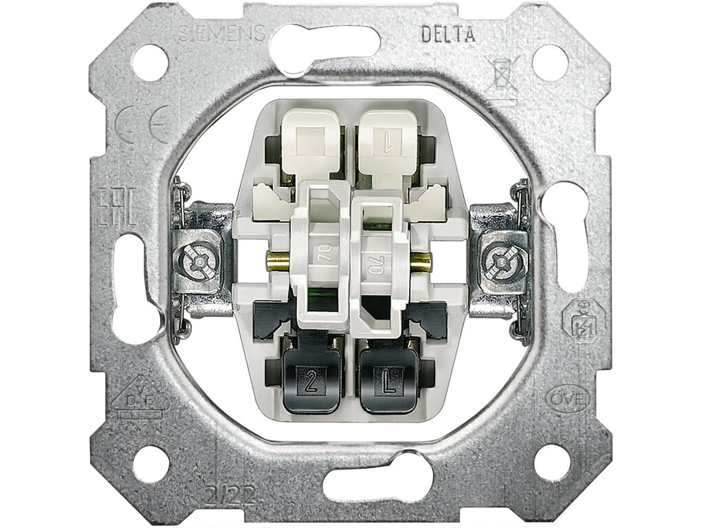 Mecanismo 18, doble interruptor, con garras