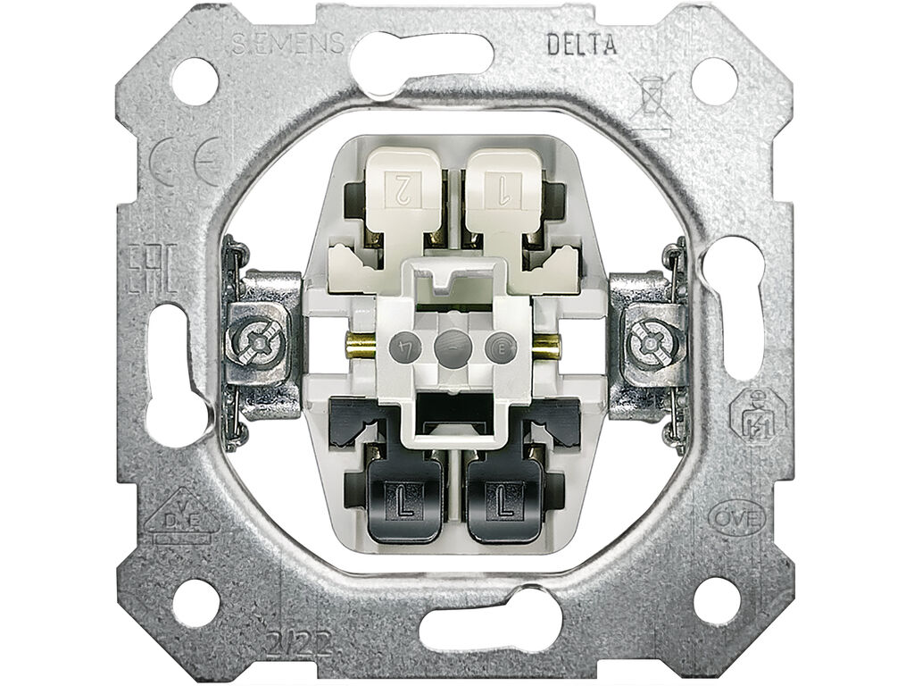 Mecanismo 18, interruptor bipolar, sin garras