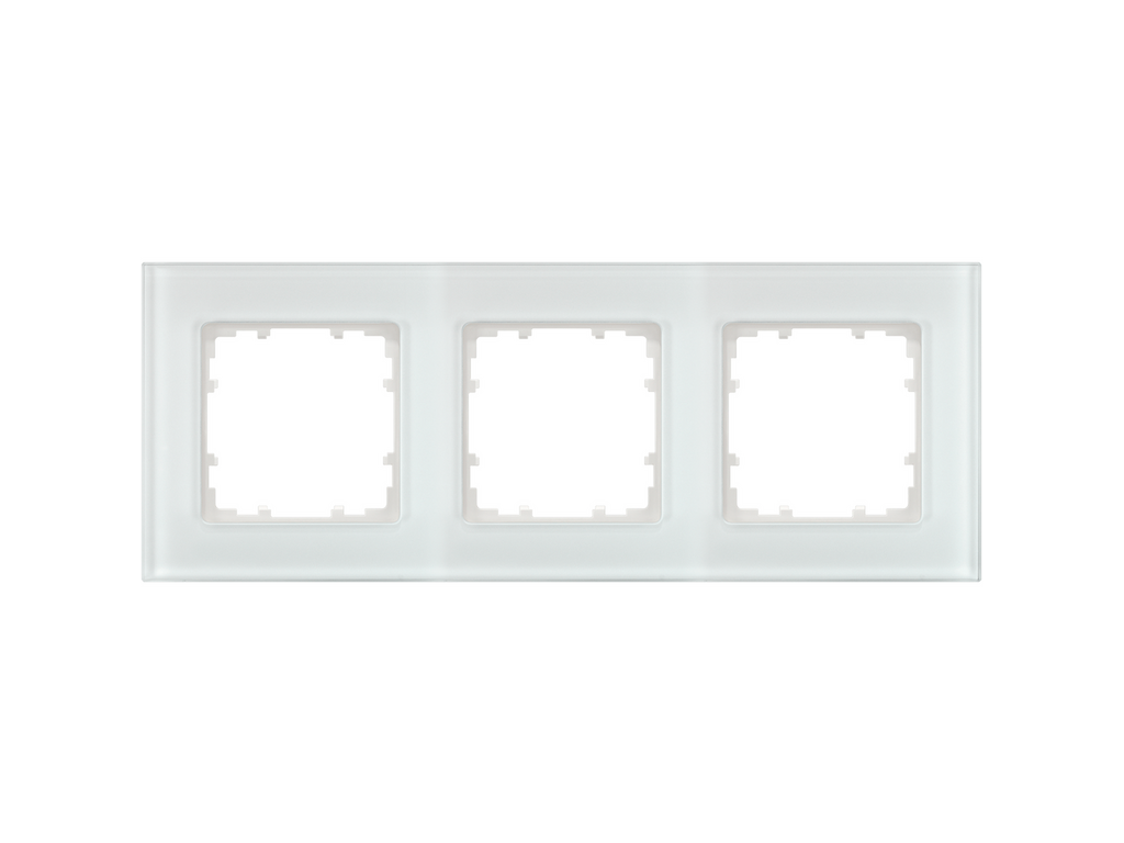 Miro, marco de cristal de 3 elementos, blanco