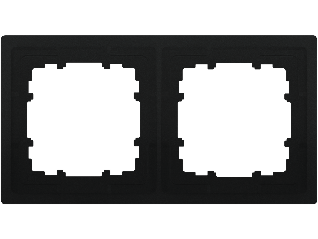 Style, marco de 2 elementos, Negro Mate