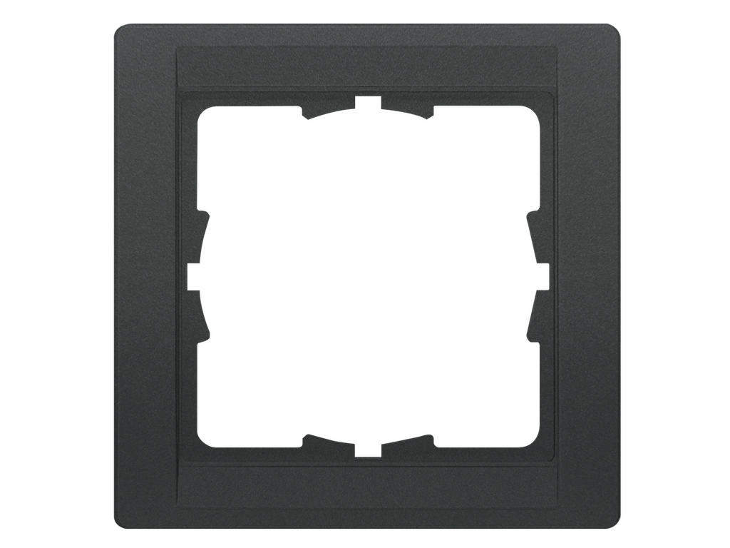 Style, marco intermedio de 1 elemento para mecanismos de 51×51 mm, Antracita Cosso