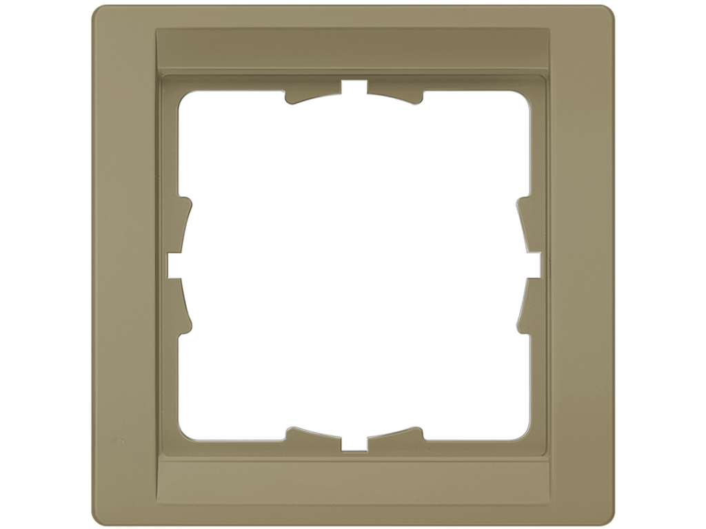 Style, marco intermedio de 1 elemento para mecanismos de 51×51 mm, Dorado Malta