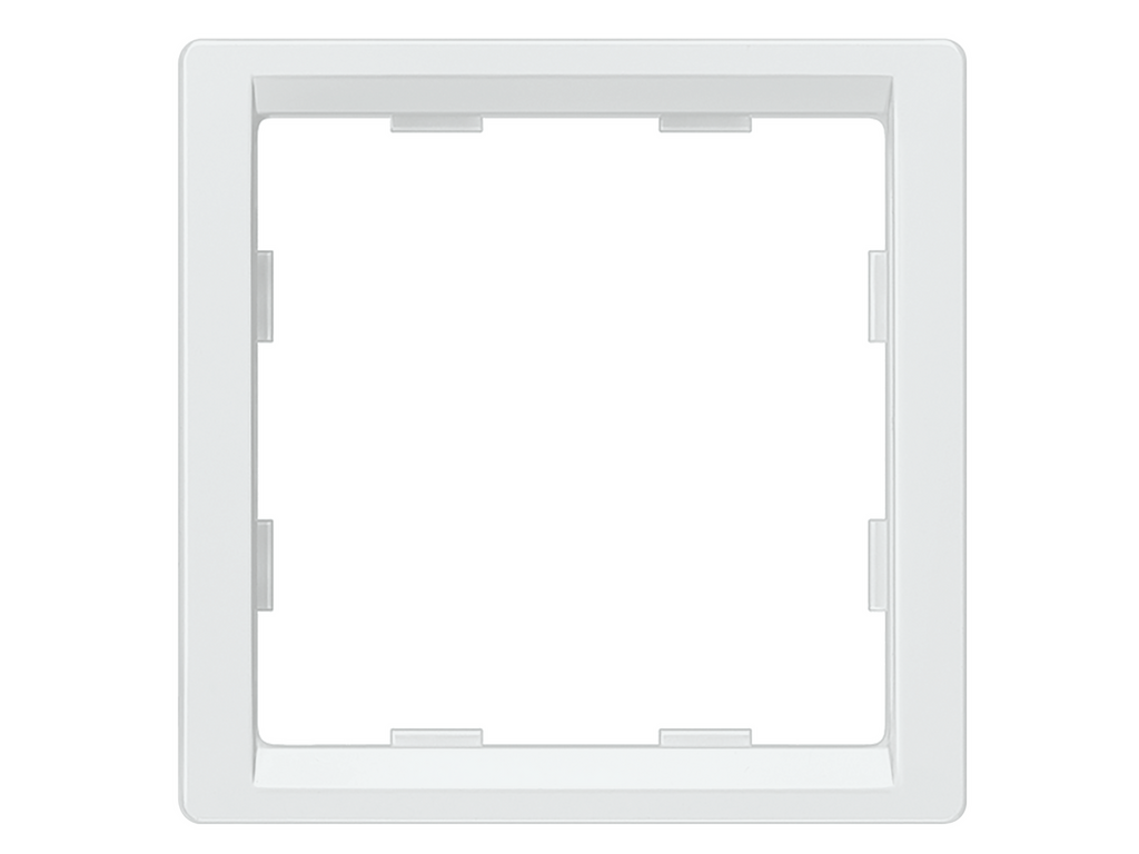 Style, marco intermedio de 1 elemento para mecanismos de 55×55 mm, Blanco Polar