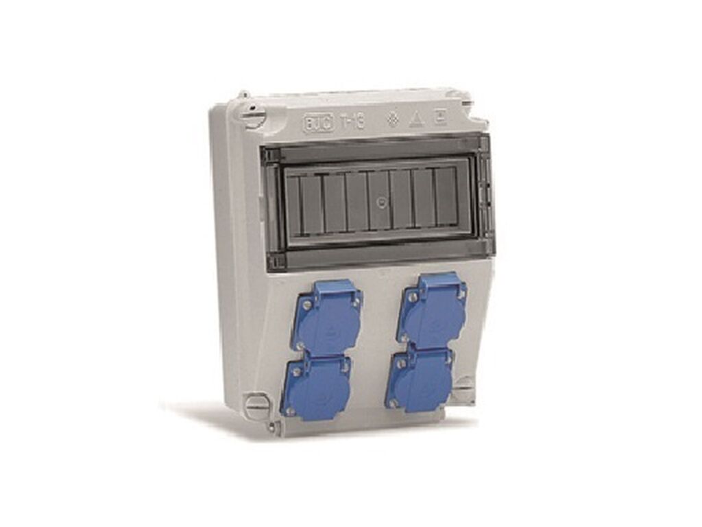 Caja t con bases (4 de 2p+t 16a)