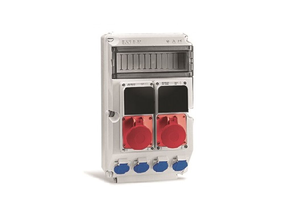 “T” box with sockets: 4x2P+E 16A, 1x3P+E 16A i.y 1