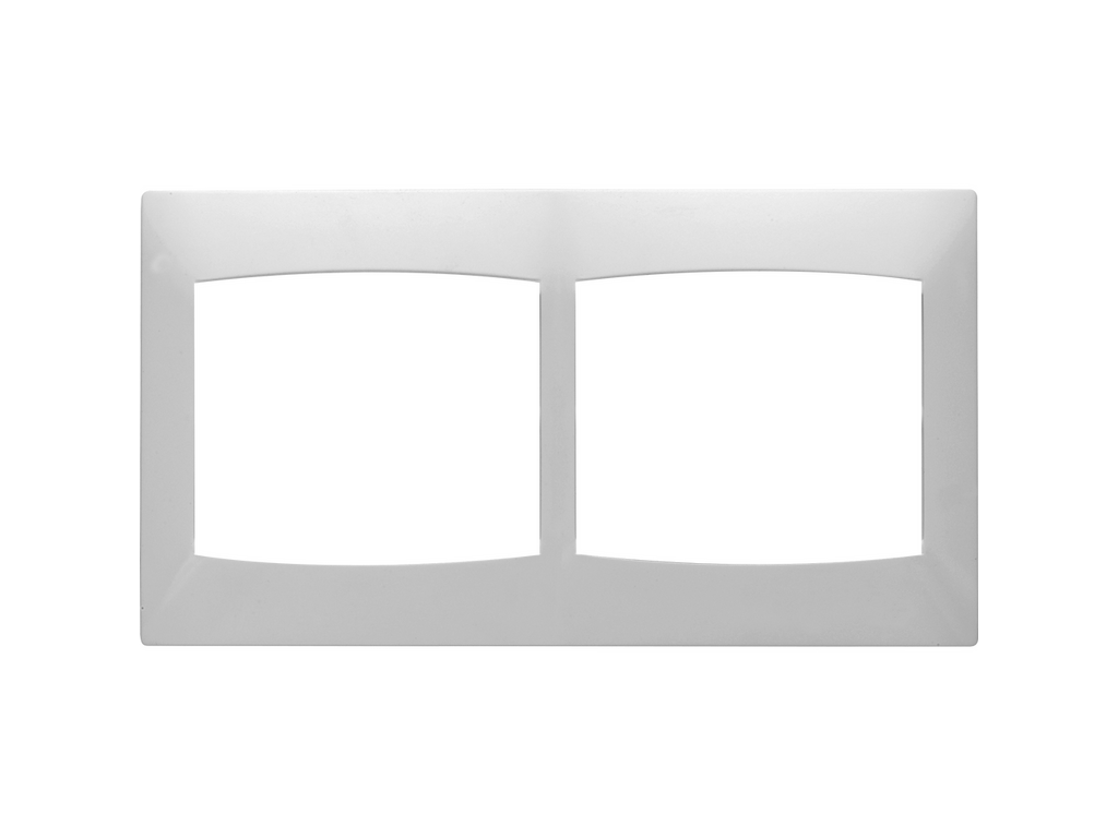 Coral, marco 2 elementos horizontal sin bastidor, blanco