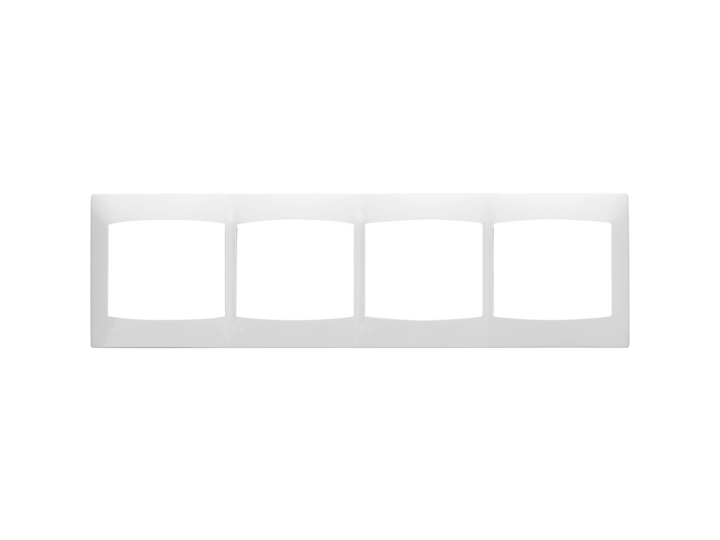 Coral, marco 4 elementos horizontal sin bastidor, blanco