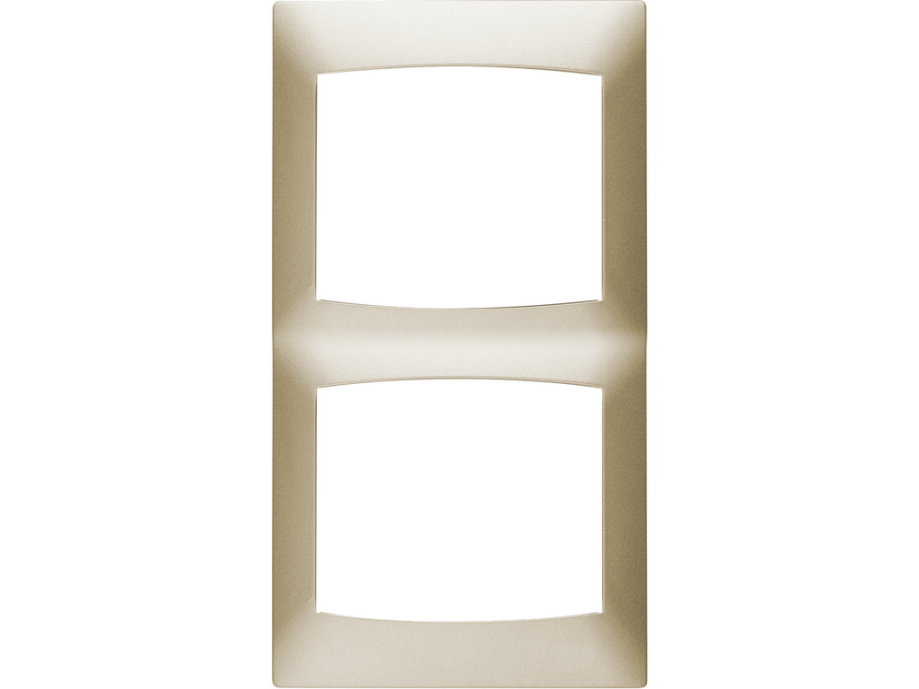 Coral, marco 2 elementos vertical sin bastidor, dorado perlado