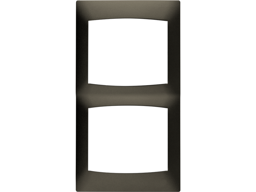 Coral, marco 2 elementos vertical sin bastidor, gris lava