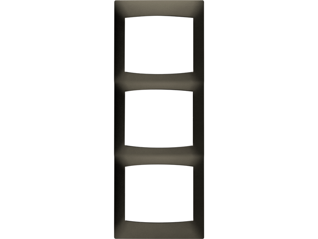 Coral, marco 3 elementos vertical sin bastidor, gris lava