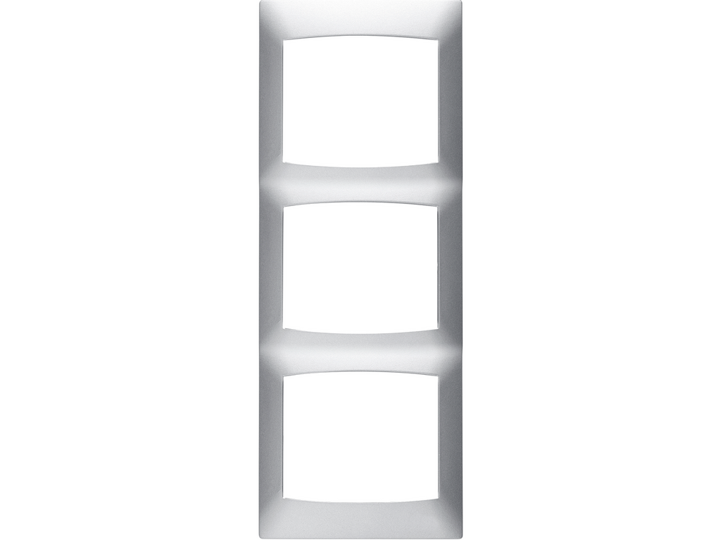 Coral, marco 3 elementos vertical sin bastidor, plata luna