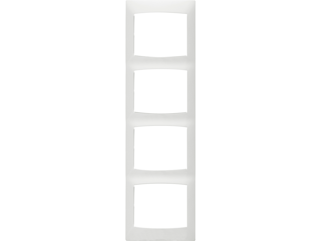 Coral, marco 4 elementos vertical sin bastidor, blanco