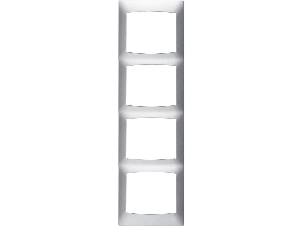 Coral, marco 4 elementos vertical sin bastidor, plata luna