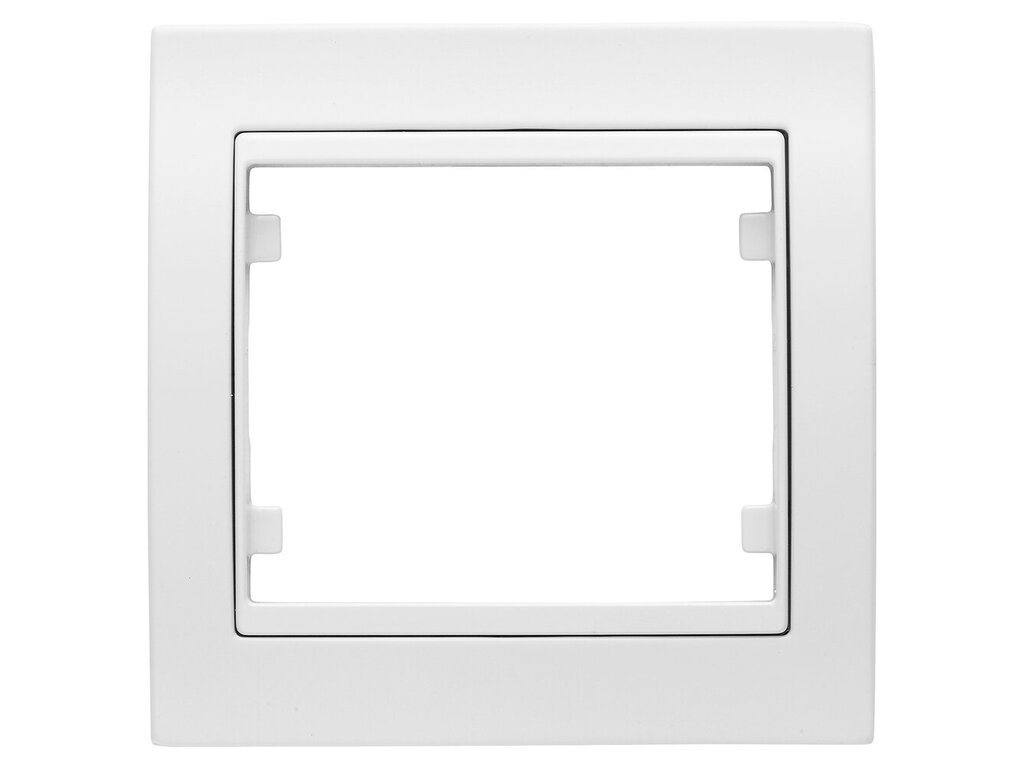 Mega, marco de 1 elemento horizontal-vertical, blanco perla mabe