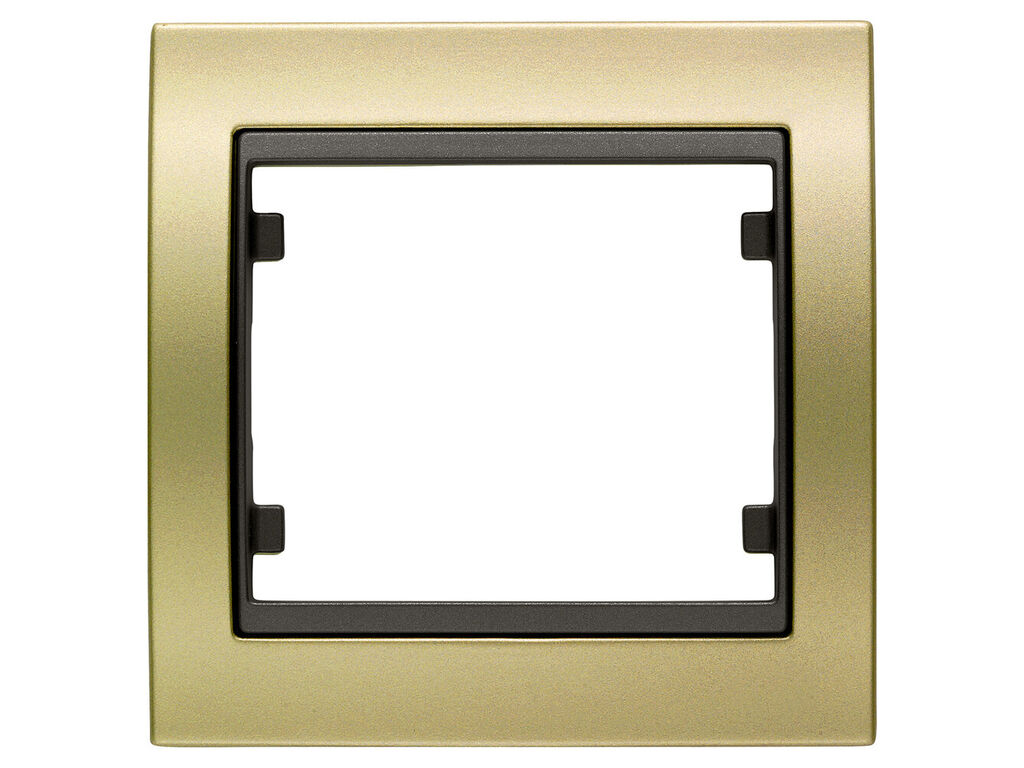 Mega, marco de 1 elemento horizontal-vertical, metal puro dorado