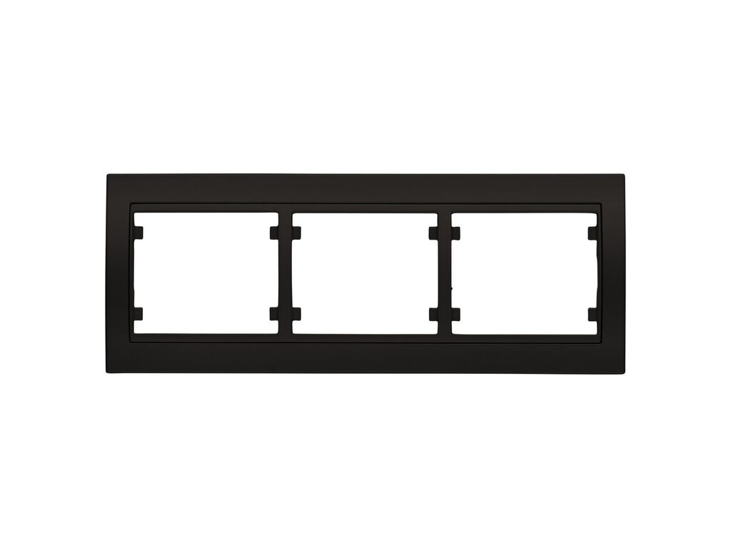 Mega, marco de 3 elementos horizontal, marron samoa