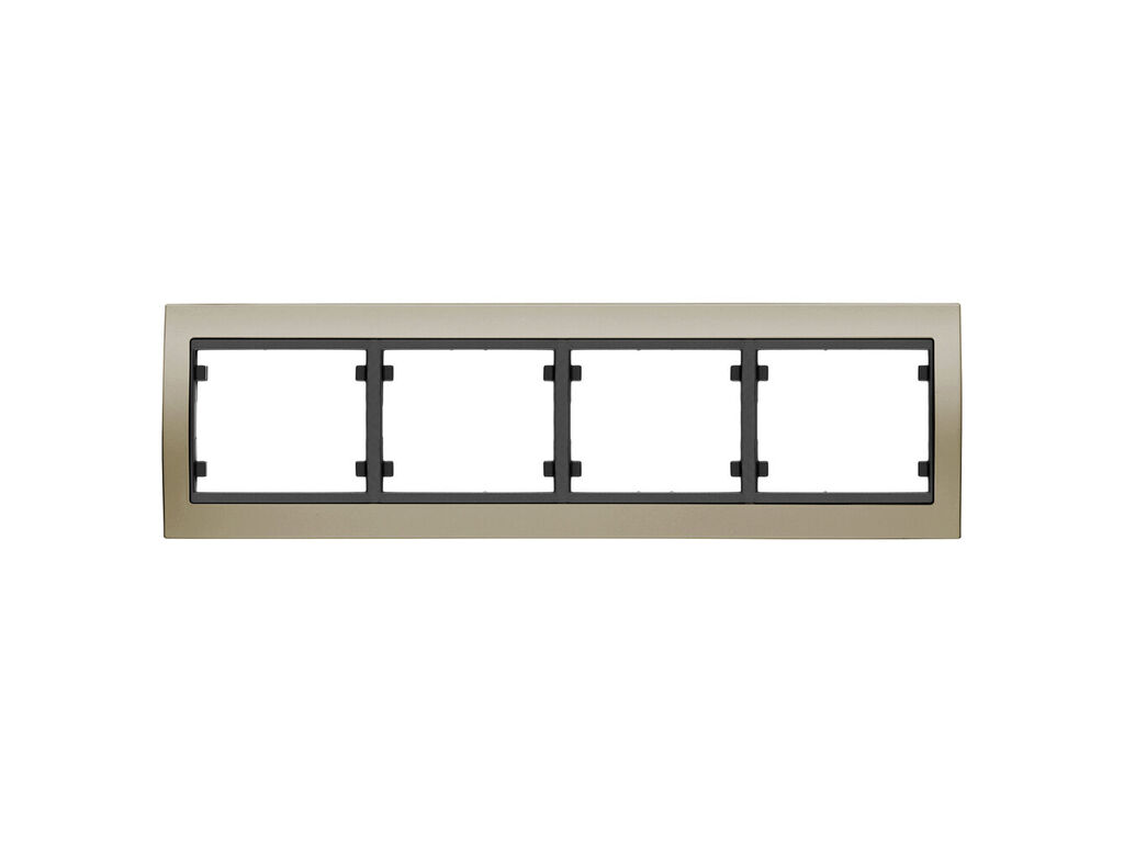 Mega, marco de 4 elementos horizontal, bronce niebla cosso