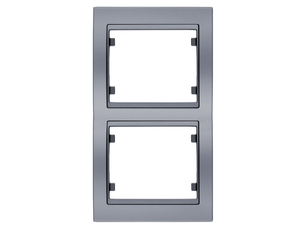 Mega, marco de 2 elementos vertical, alumino prusia