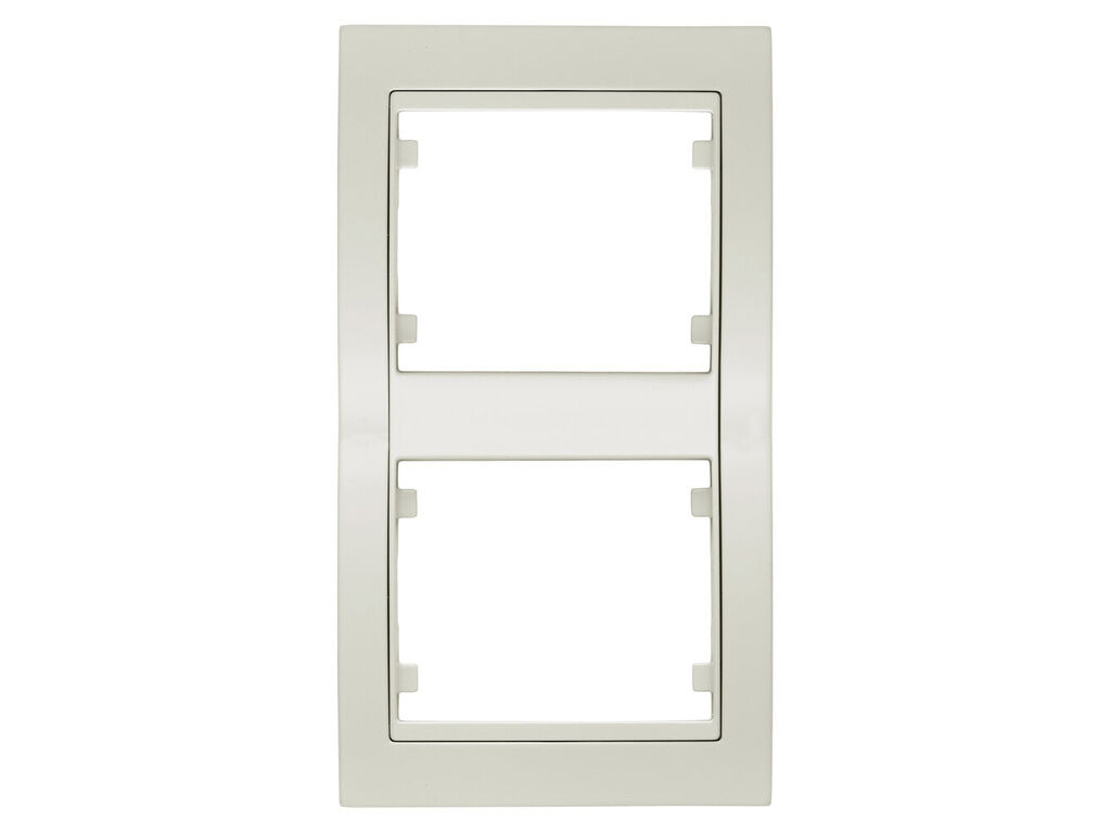 Mega, marco de 2 elementos vertical, blanco satin