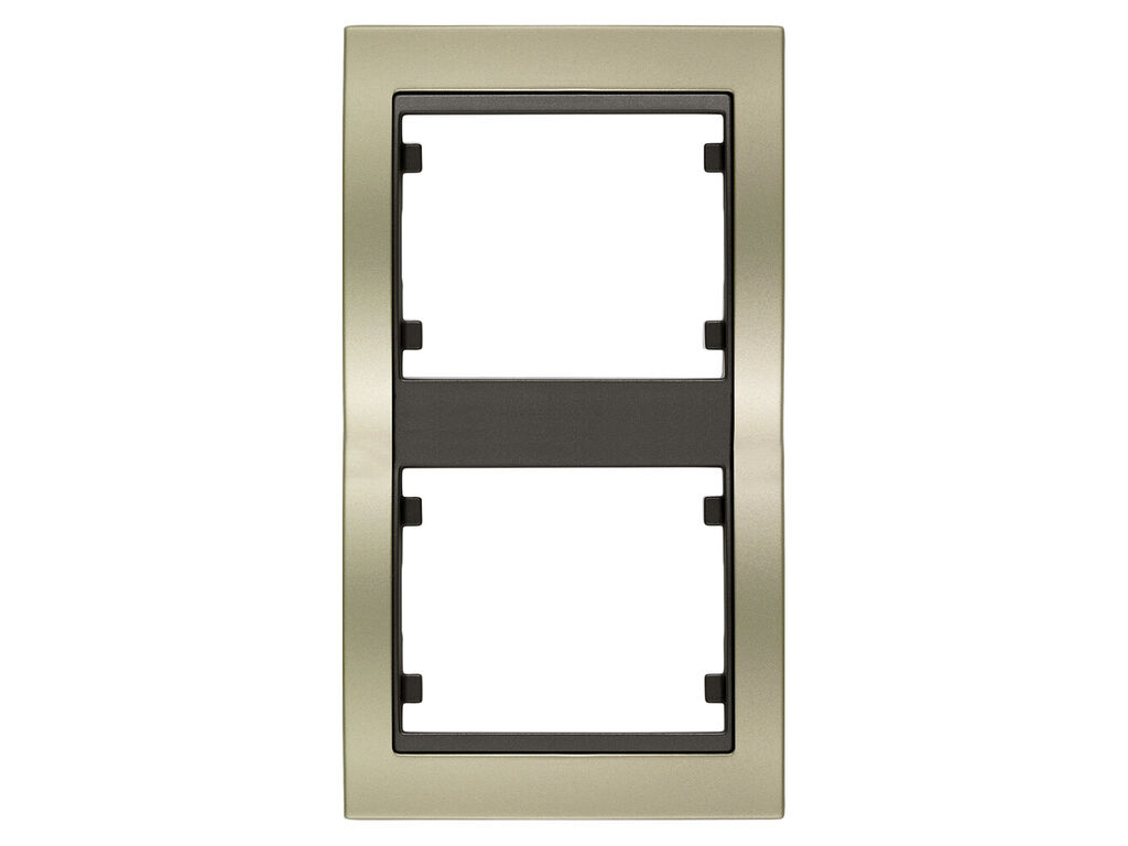 Mega, marco de 2 elementos vertical, dorado malta cosso