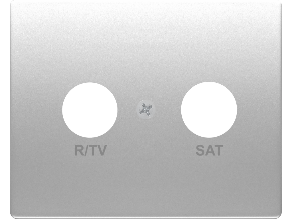 Mega, tapa toma r/tv-sat aluminio fusion