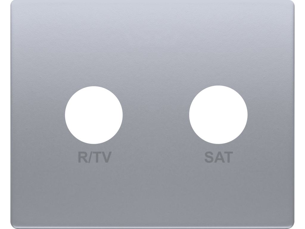 Mega, tapa toma r/tv-sat alumino prusia