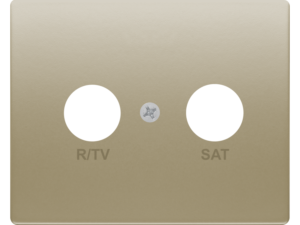 Mega, tapa toma r/tv-sat bronce niebla